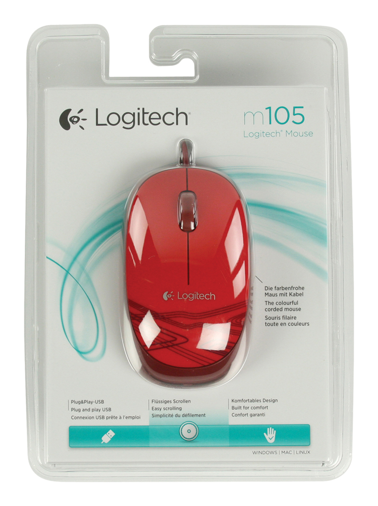 Corded Mouse M105 Red (910-002942)