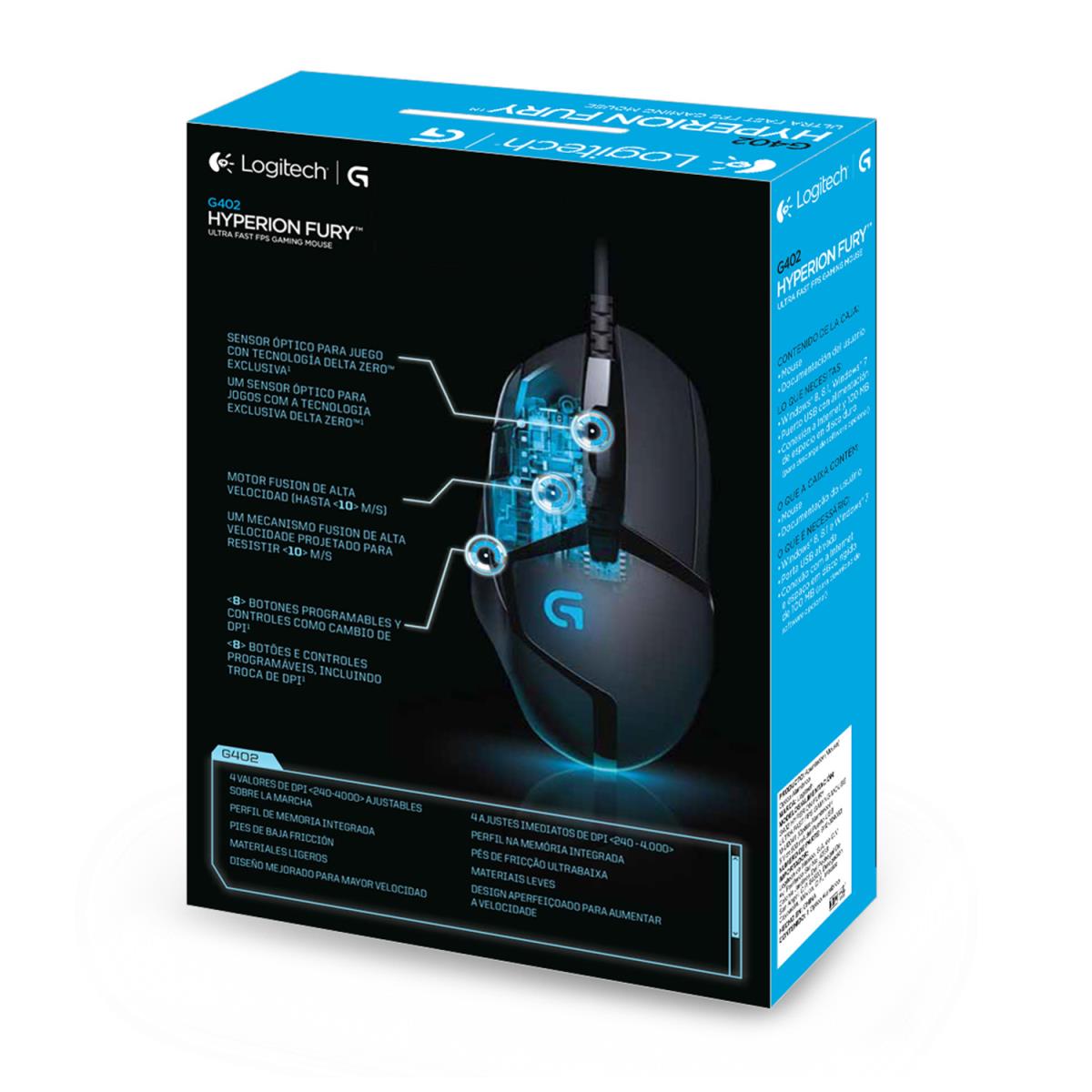G402 FPS Gaming Mouse USB Hyperion Fury - EWR2