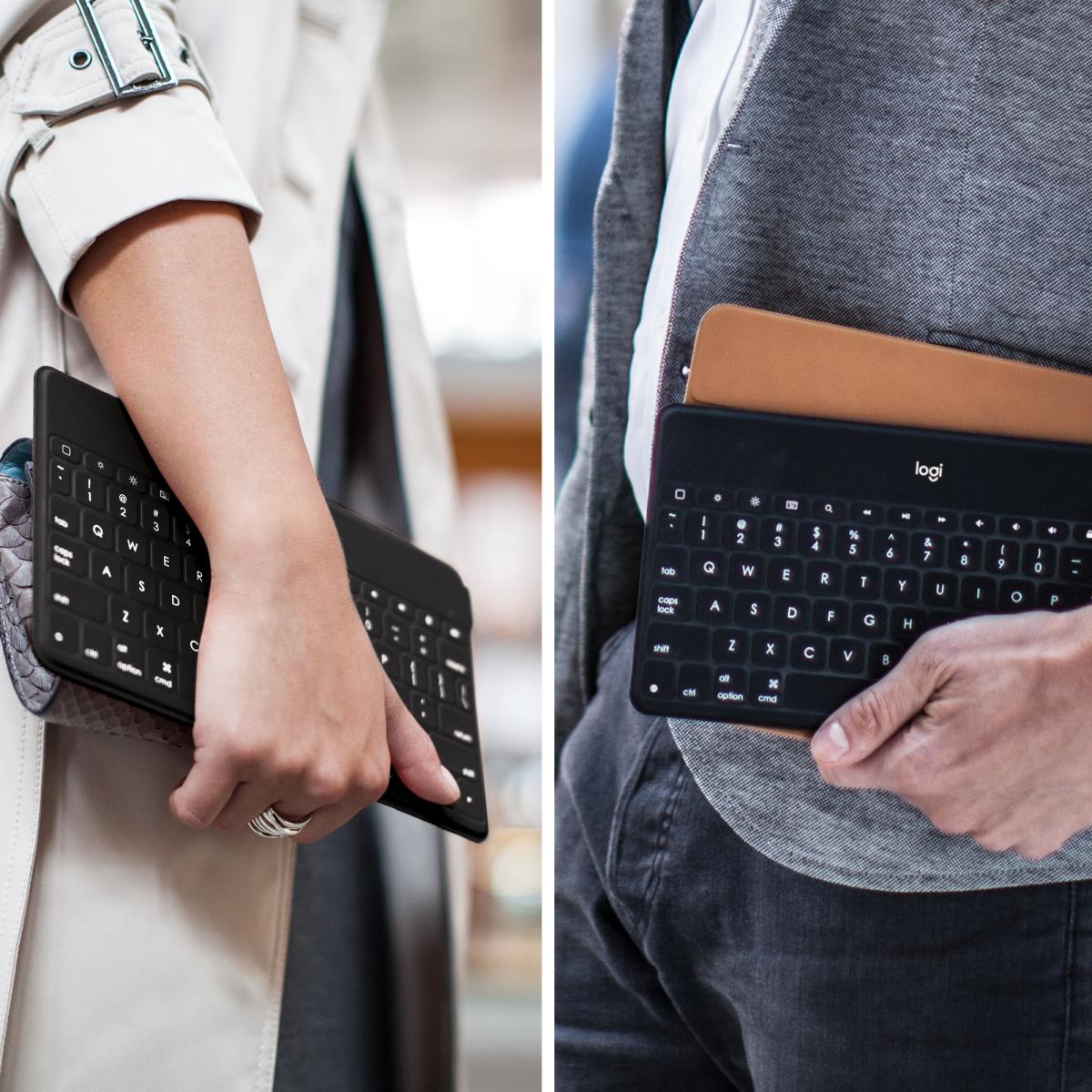Keys-to-go Ultra-portable Bluetooth Keyboard For iPad/iPhone - Black Qwerty - Central