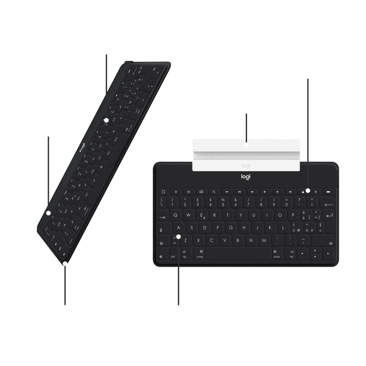Keys-to-go Ultra-portable Bluetooth Keyboard For iPad/iPhone - Black Qwerty - Central