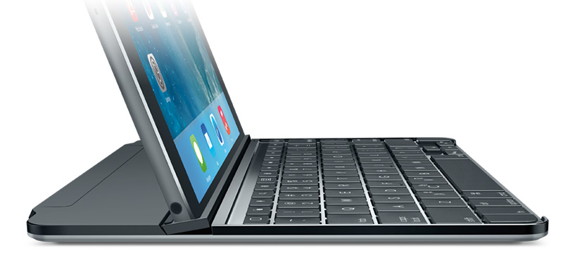 Ultrathin Magnetic Clip-on Keyboard Cover For iPad. - Silver - Qwerty Esp - Bt - Mediter