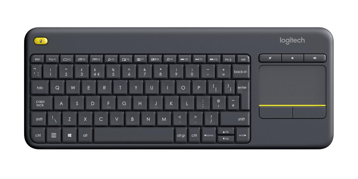 Wireless Touch Keyboard K400 Plus - Black - Azerty Belgian