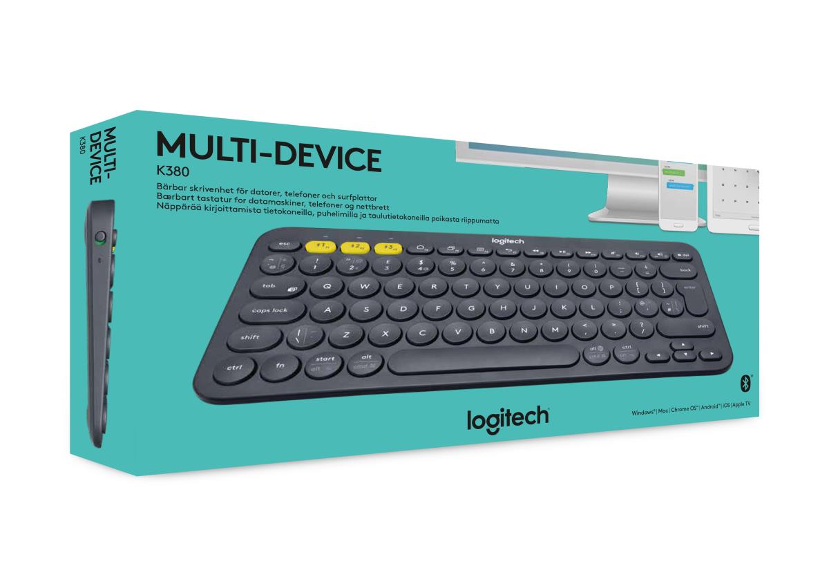 K380 Multi-device Bluetooth Keyboard - Azerty French Black