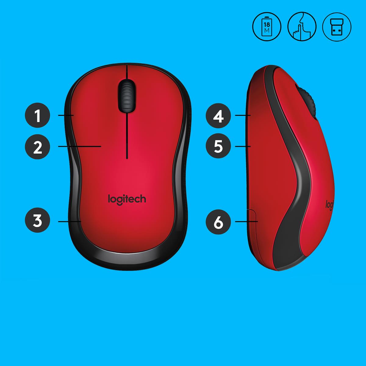 M220 SILENT Wireless Mouse Red