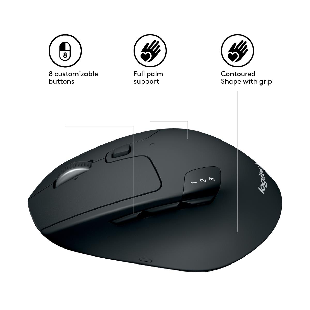 M720 Triathlon Multi Device Wireless Mouse - Black