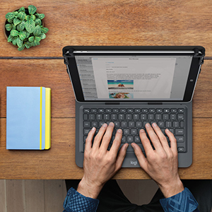 Universal Folio With Integrated Keyboard For 9-10in Azerty French