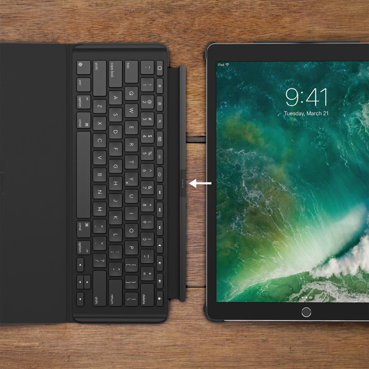 Slim Combo For iPad Pro 12.9in Black - Qwerty Uk