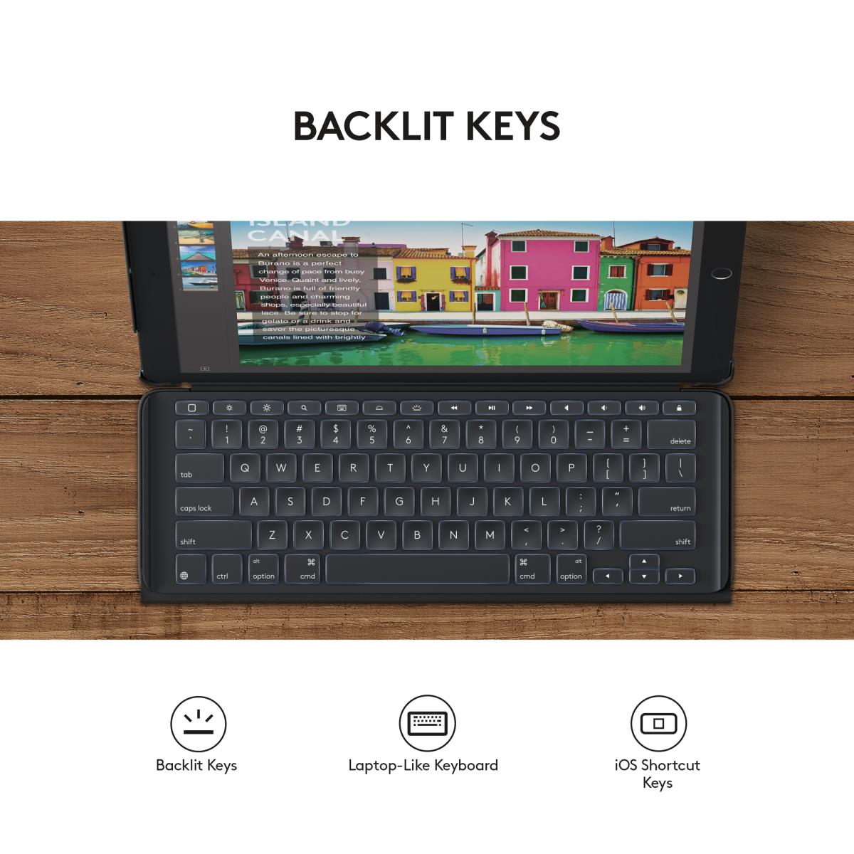 Slim Combo For iPad Pro 12.9in Black - Qwerty Uk
