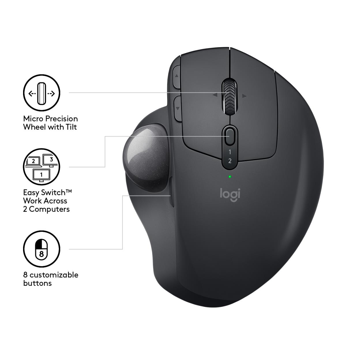 MX Ergo Advanced Wireless Trackball - Graphite