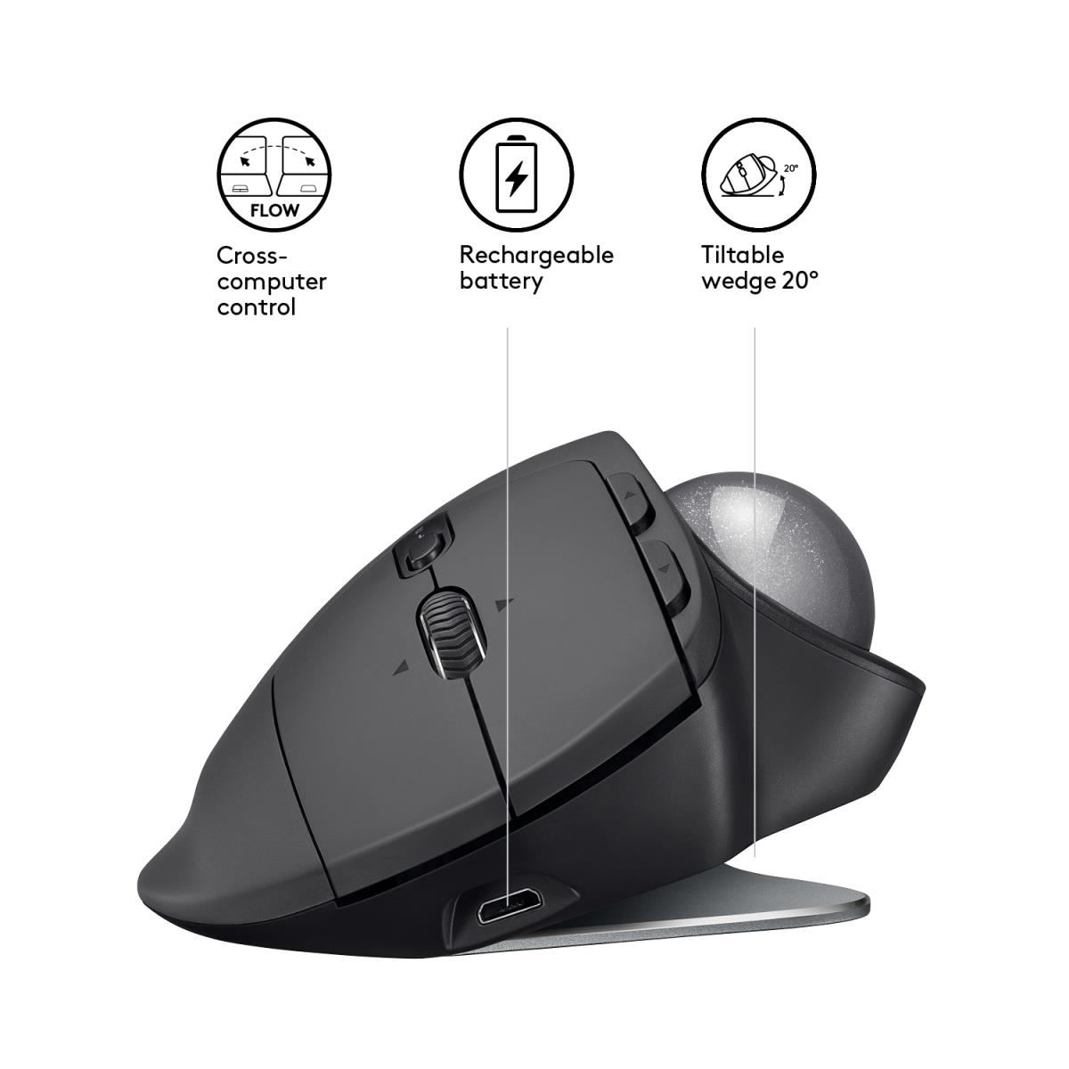 MX Ergo Advanced Wireless Trackball - Graphite