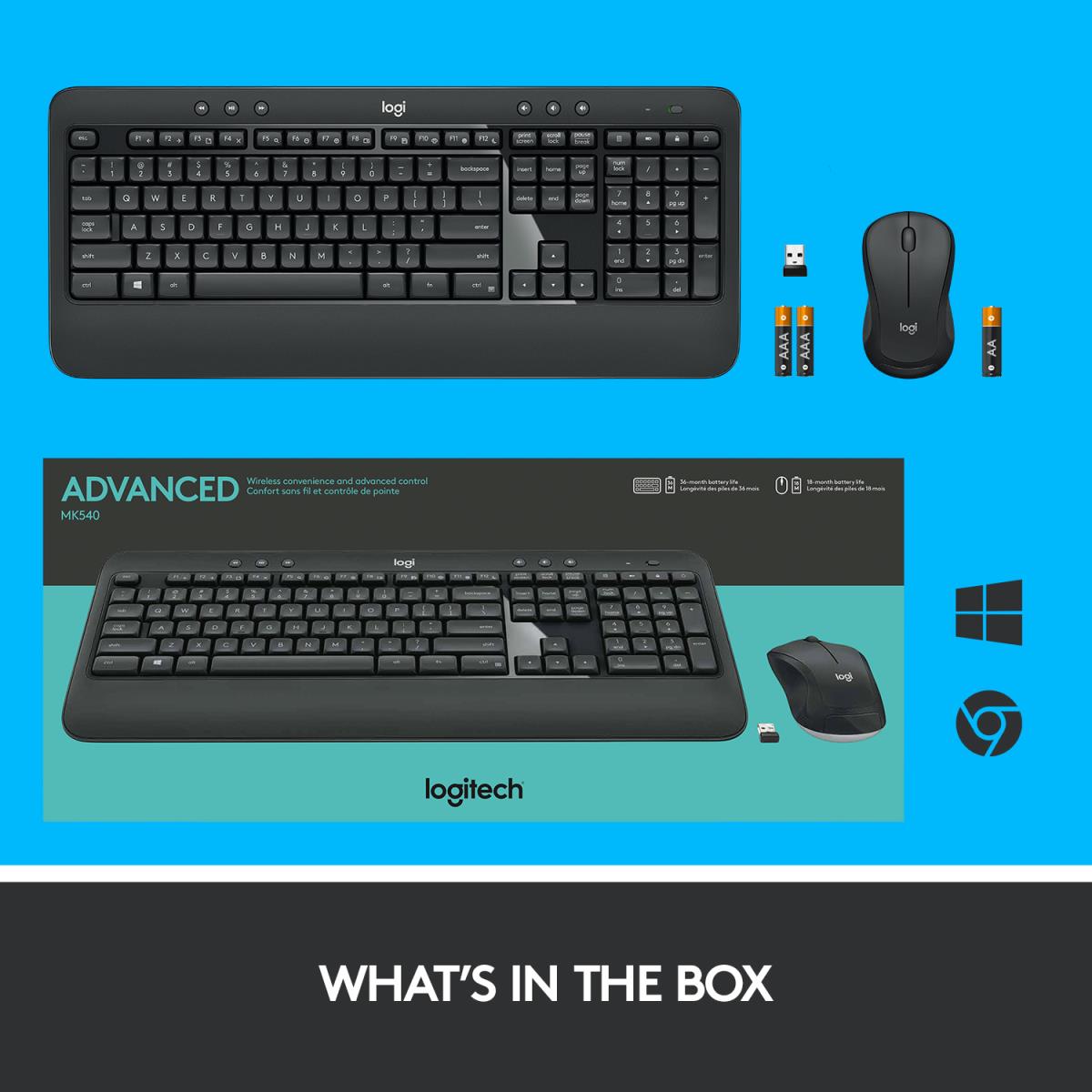 Mk540 Advanced Wireless Keyboard And Mouse Combo - Qwertz Swiss