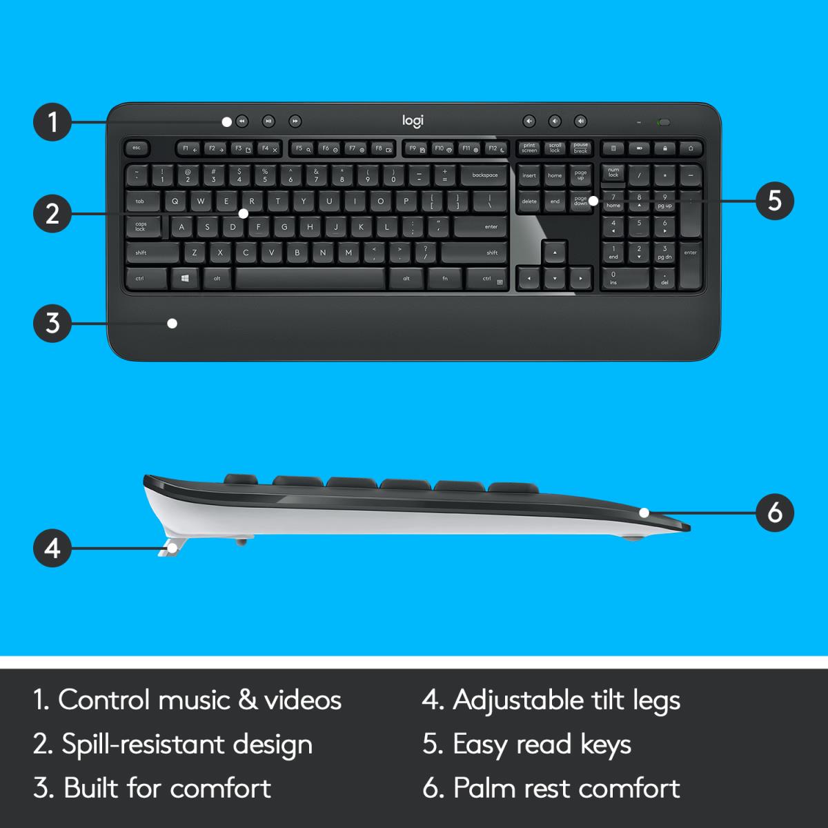 Mk540 Advanced Wireless Keyboard And Mouse Combo - Qwertz Swiss