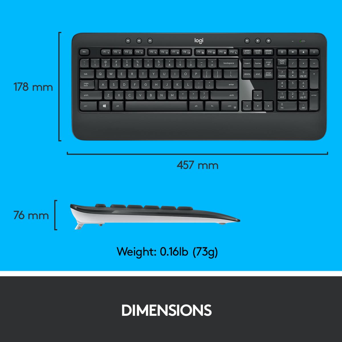 Mk540 Advanced Wireless Keyboard And Mouse Combo - Qwertz Swiss