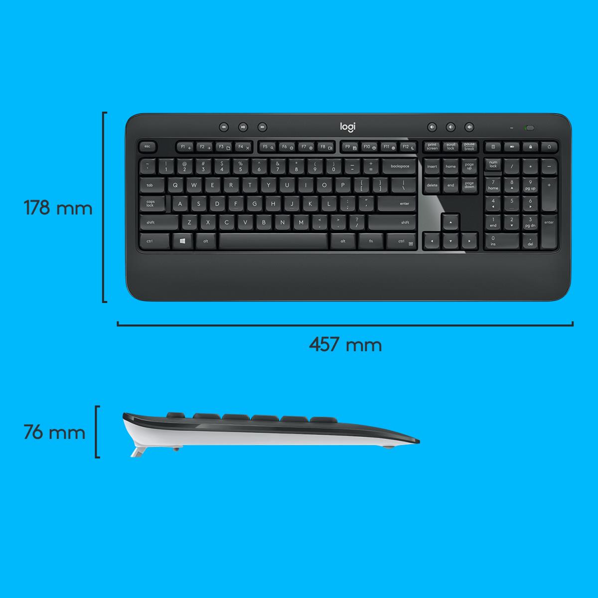 Mk540 Advanced Wireless Keyboard And Mouse Combo - Qwertz Swiss