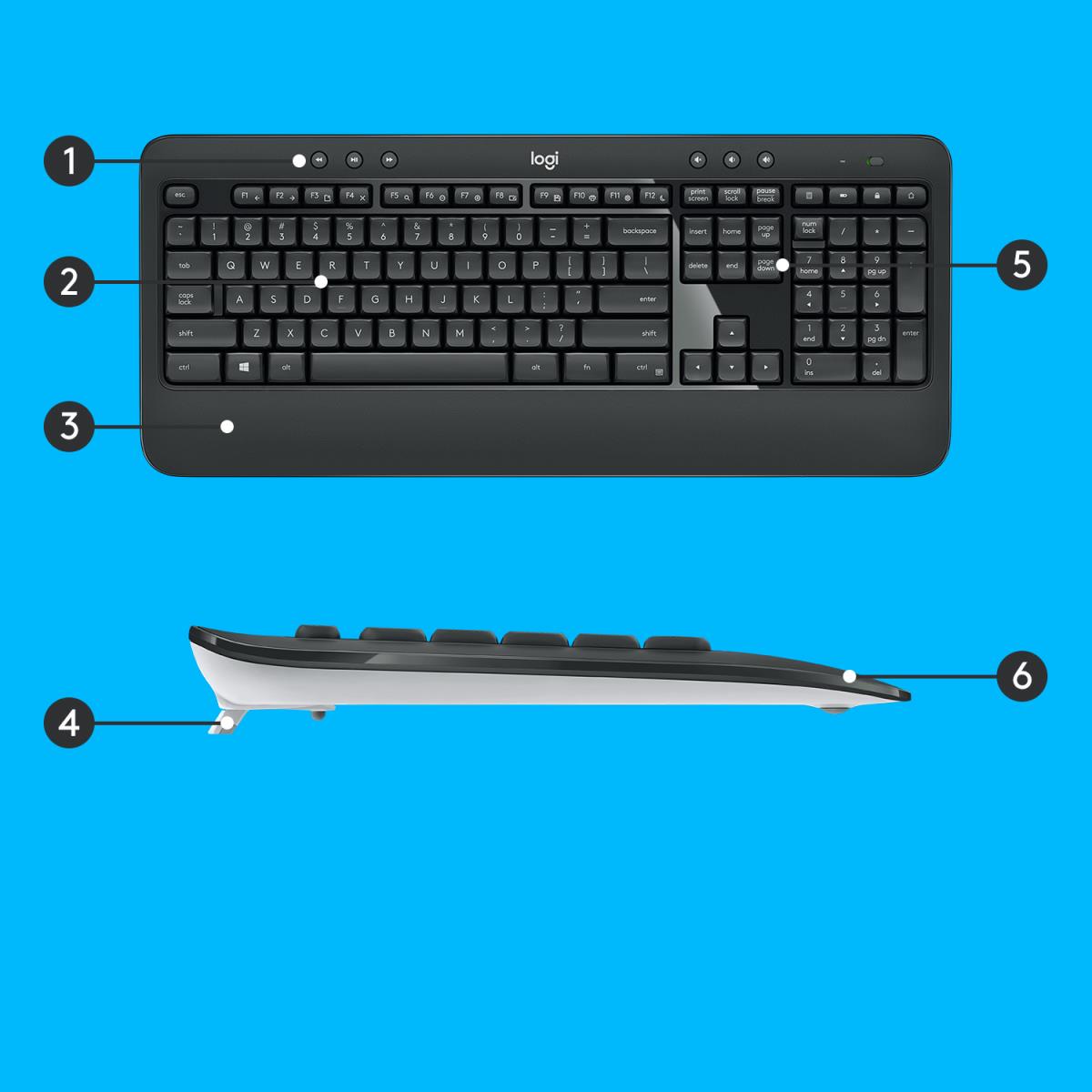 Mk540 Advanced Wireless Keyboard And Mouse Combo - Qwertz Swiss