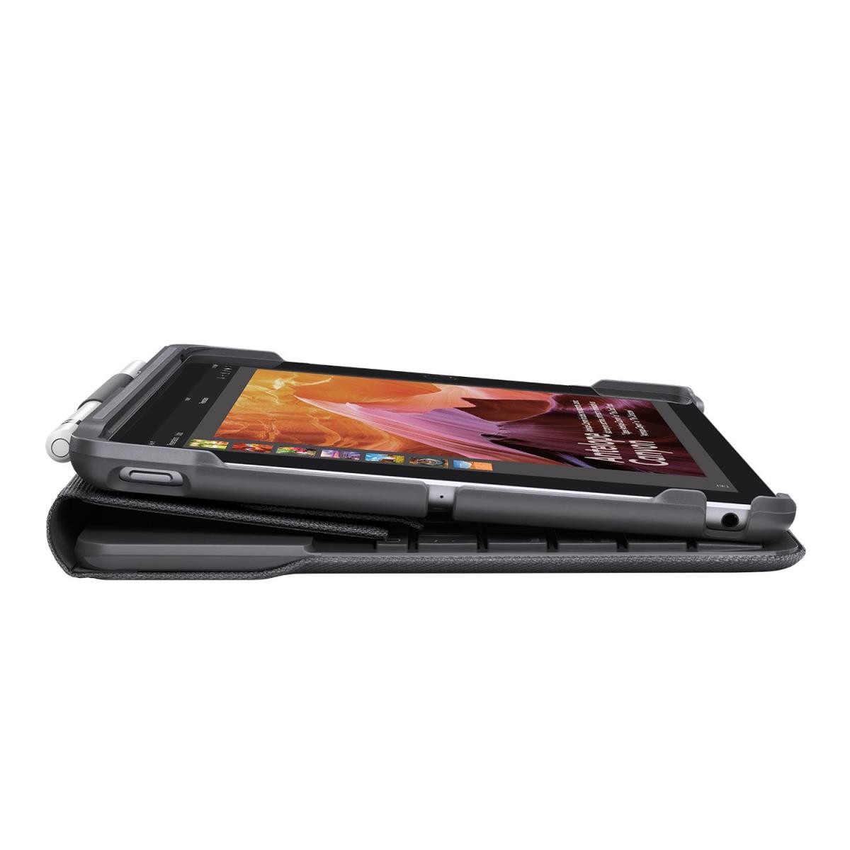 Slim Folio For iPad Keyboard Case With Bluetooth Black - Qwerty Espanol