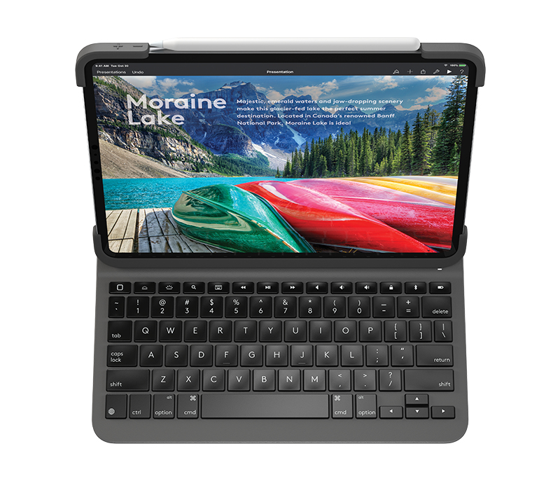 Slim Folio Pro For iPad Pro 11in - Graphite - Qwerty Ch