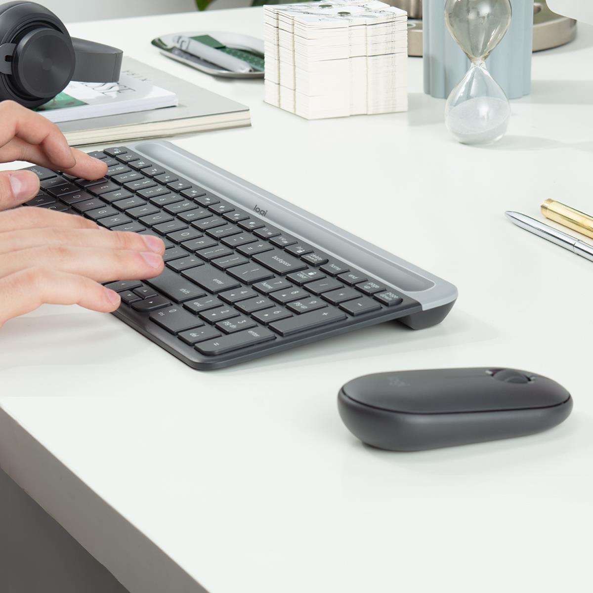 Slim Wireless Keyboard And Mouse Combo Mk470 - Graphite - Qwerty US/Int'l