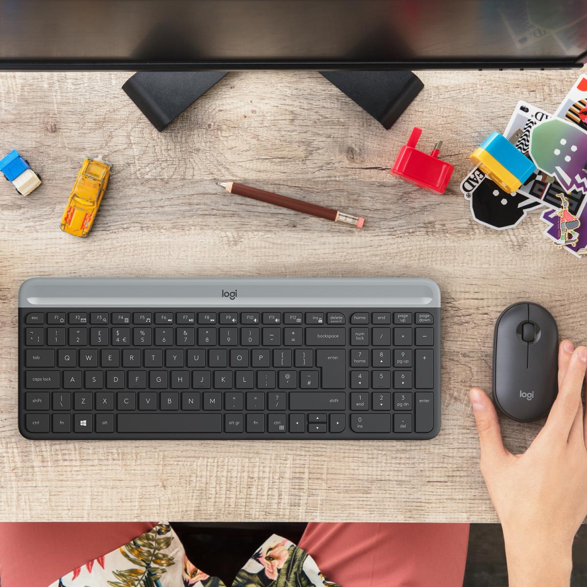 Slim Wireless Keyboard And Mouse Combo Mk470 - Graphite - Qwerty US/Int'l