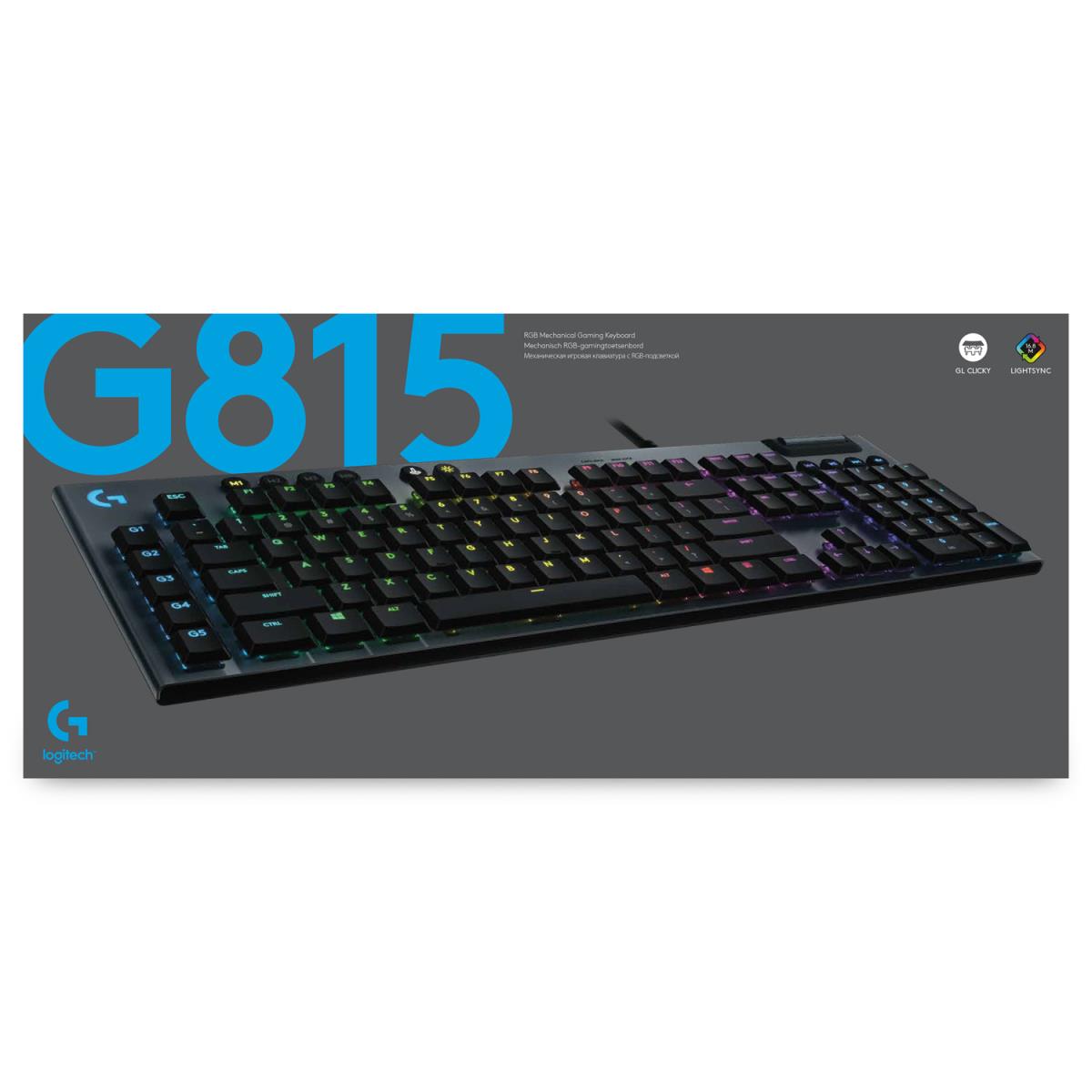 G815 Lightsync RGB Mechanical Gaming Keyboard Black - Azerty French Tactile