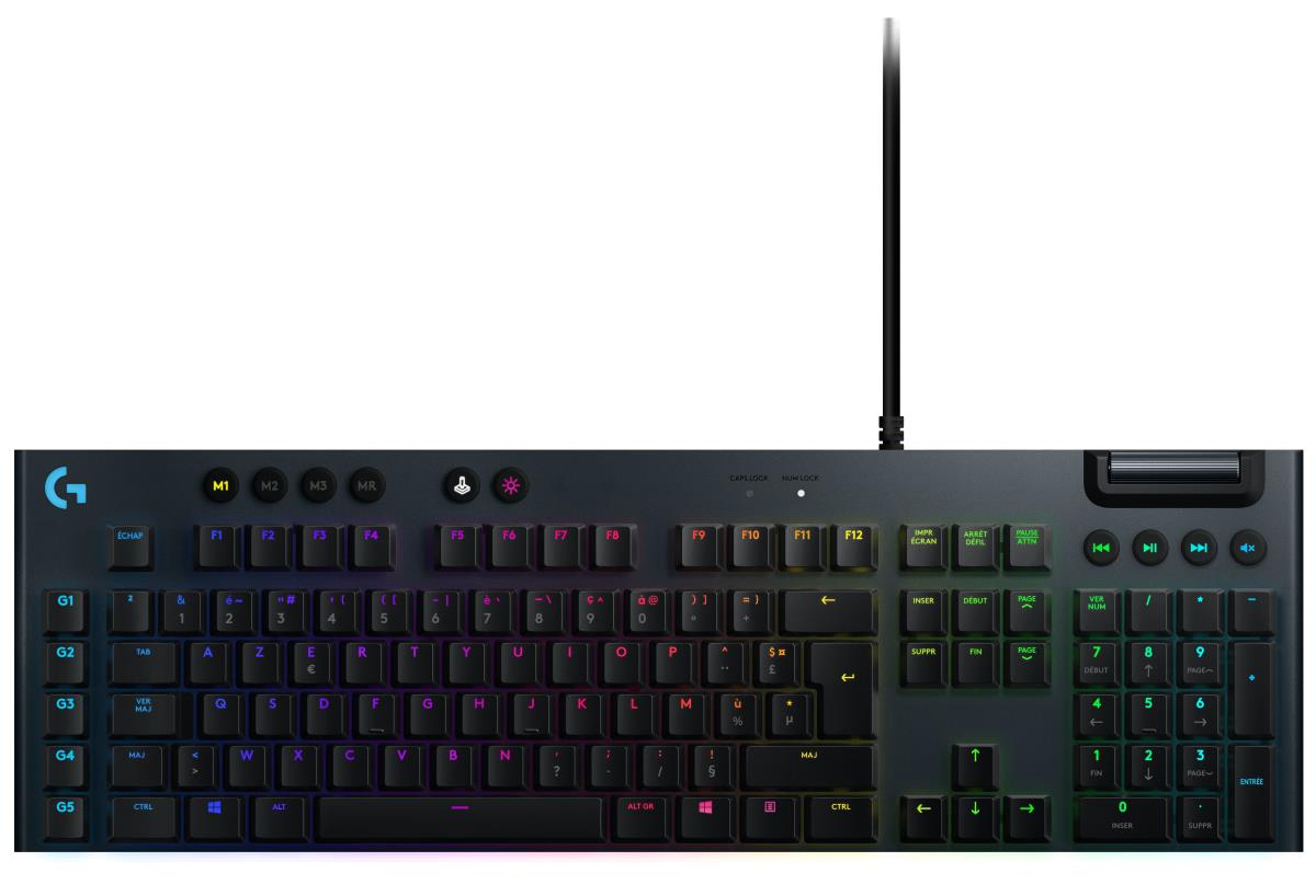 G815 Lightsync RGB Mechanical Gaming Keyboard Black - Azerty French Tactile