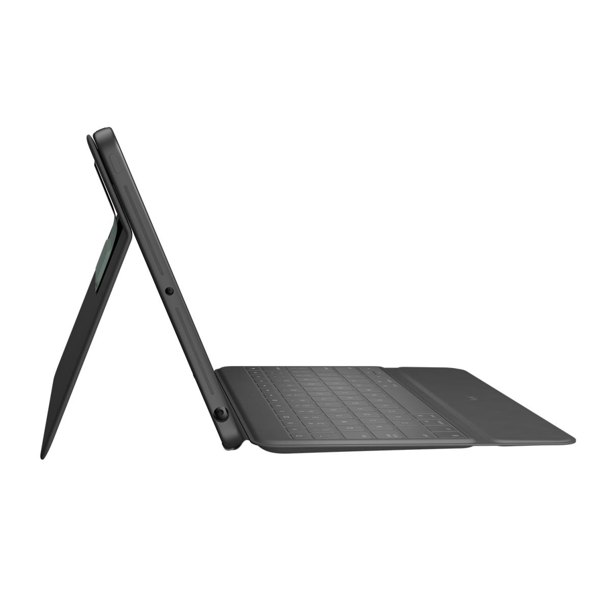 Rugged Folio Keyboard Case for iPad 7/8/9th Gen - Graphite - Azerty French