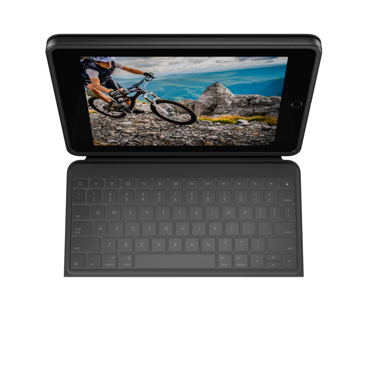 Rugged Folio Keyboard Case for iPad 7/8/9th Gen - Graphite - Azerty French