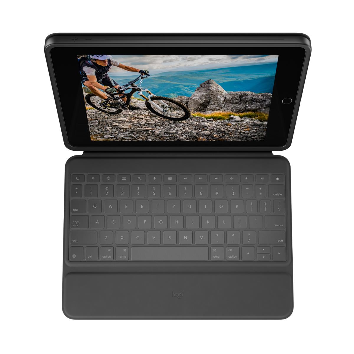 Rugged Folio Keyboard Case for iPad 7/8/9th Gen - Graphite - Azerty French