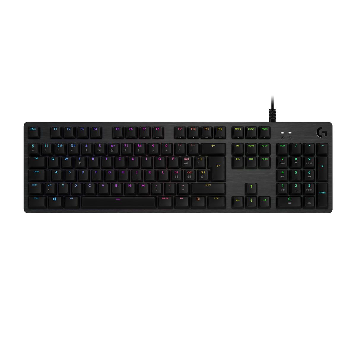 G512 Lightsync RGB Mechanical Gaming Keyboard GX Brown Carbon - Qwerty DE