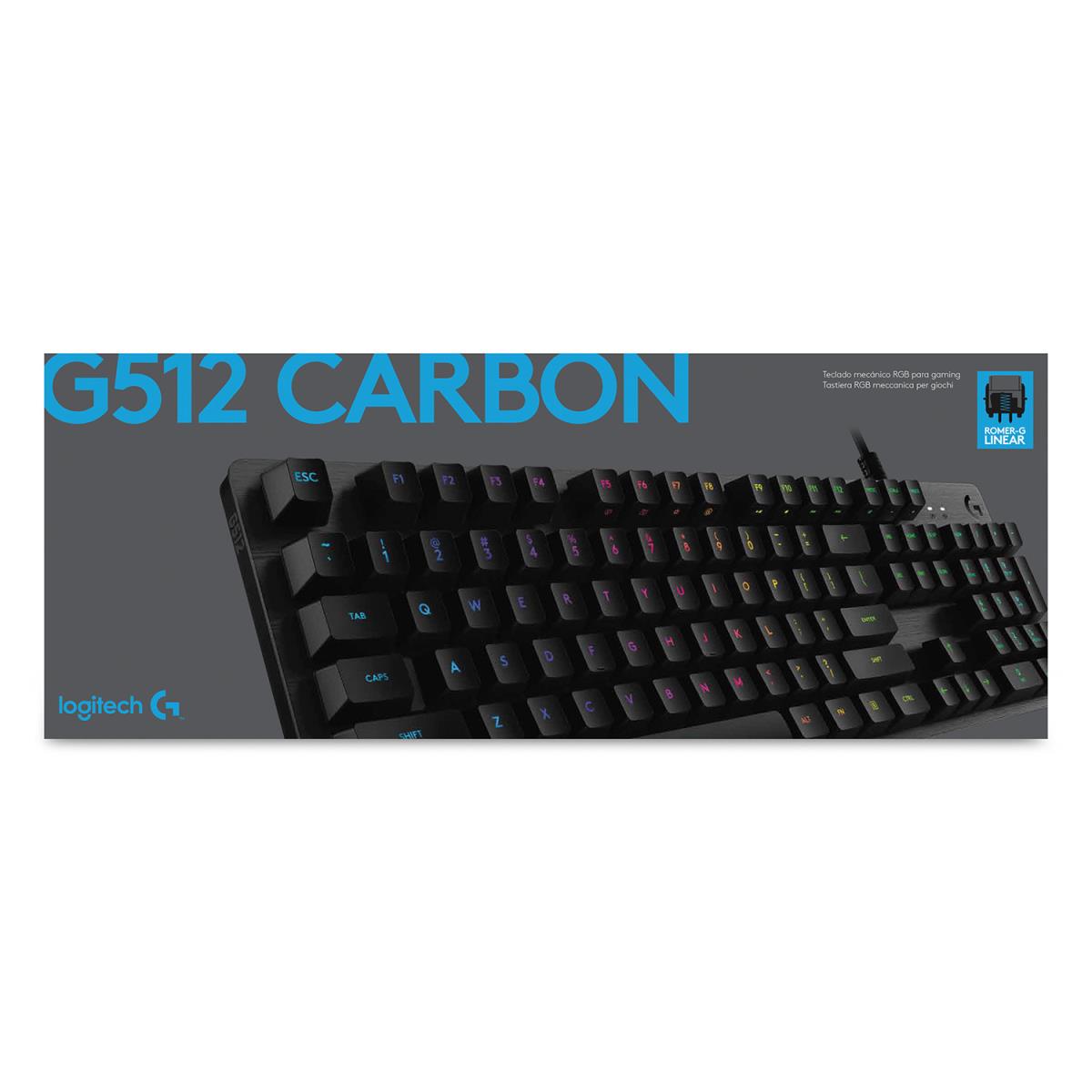 G512 Lightsync RGB Mechanical Gaming Keyboard GX Brown Carbon - Qwerty DE