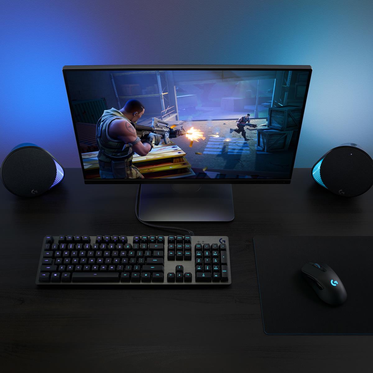 G512 Lightsync RGB Mechanical Gaming Keyboard GX Brown Carbon - Qwerty DE