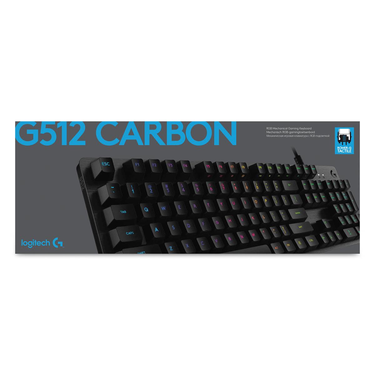 G512 Lightsync RGB Mechanical Gaming Keyboard GX Brown Carbon - Qwerty DE