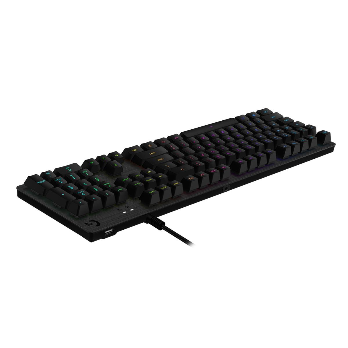 G512 Lightsync RGB Mechanical Gaming Keyboard GX Brown Carbon - Qwerty DE