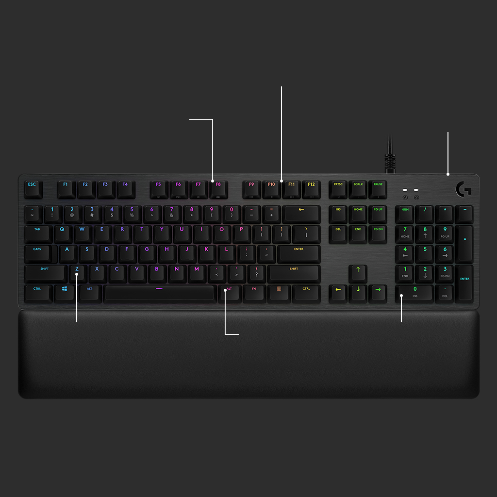 G513 Carbon RGB Mechanical Gaming Keyboard Gx Brown Tactile - Qwertzu Swiss-Lux