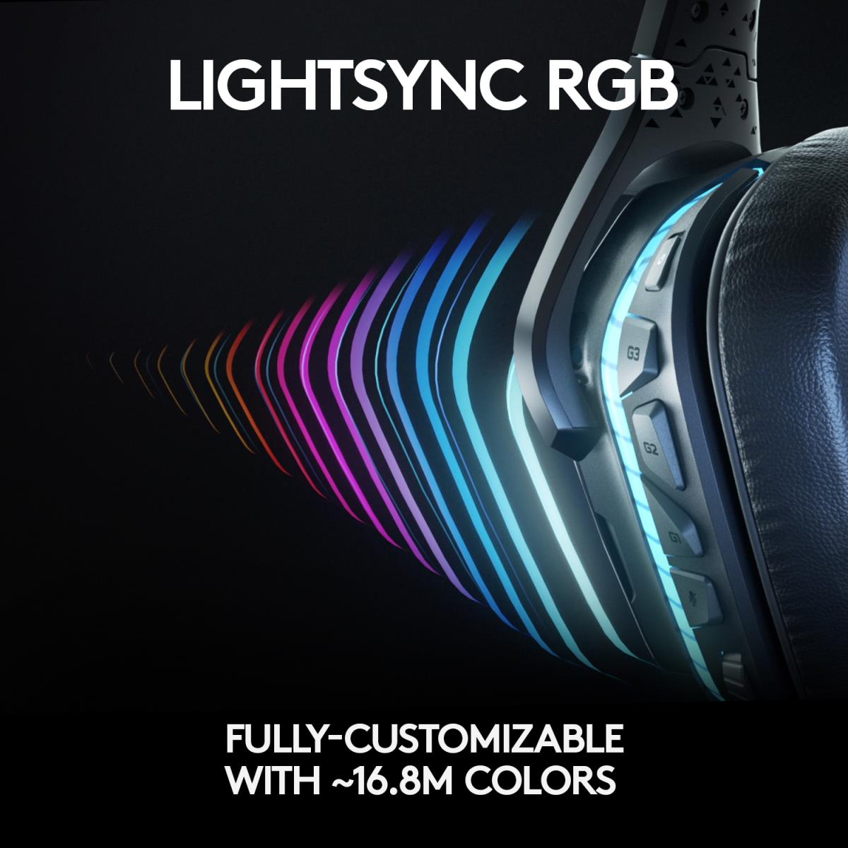 G935 Wireless 7.1 Surround Sound Lightsync Gaming Headset - 2.4GHz