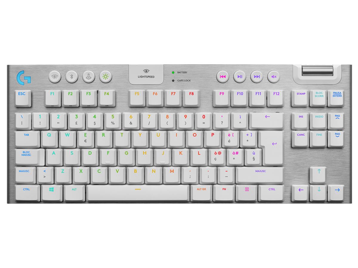 G915 TKL TENKEYLESS Lightspeed Wireless RGB Mechanical Gaming Keyboard - WHITE - US INT'L