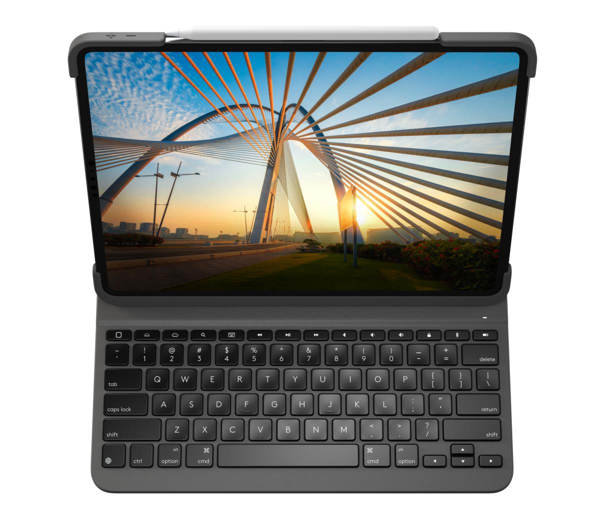 Slim Folio Pro For iPad Pro 12.9-in (3rd And 4th Gen) - Graphite - Qwertz Suisse