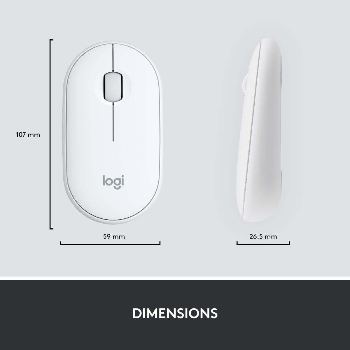 Slim Wireless Keyboard And Mouse Combo Mk470 - Offwhite - Azerty French