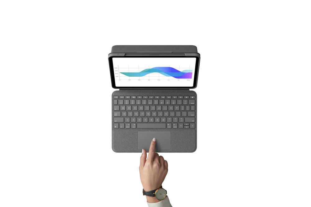 Folio Touch Backlit Keyboard Case With Trackpad Graphite For iPad Pro 11-in (1st & 2nd Gen) Azerty French