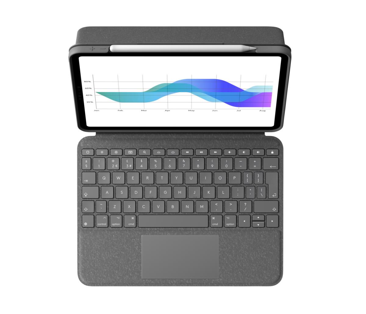 Folio Touch Backlit Keyboard Case With Trackpad Graphite For iPad Pro 11-in (1st & 2nd Gen) English - Qwerty UK