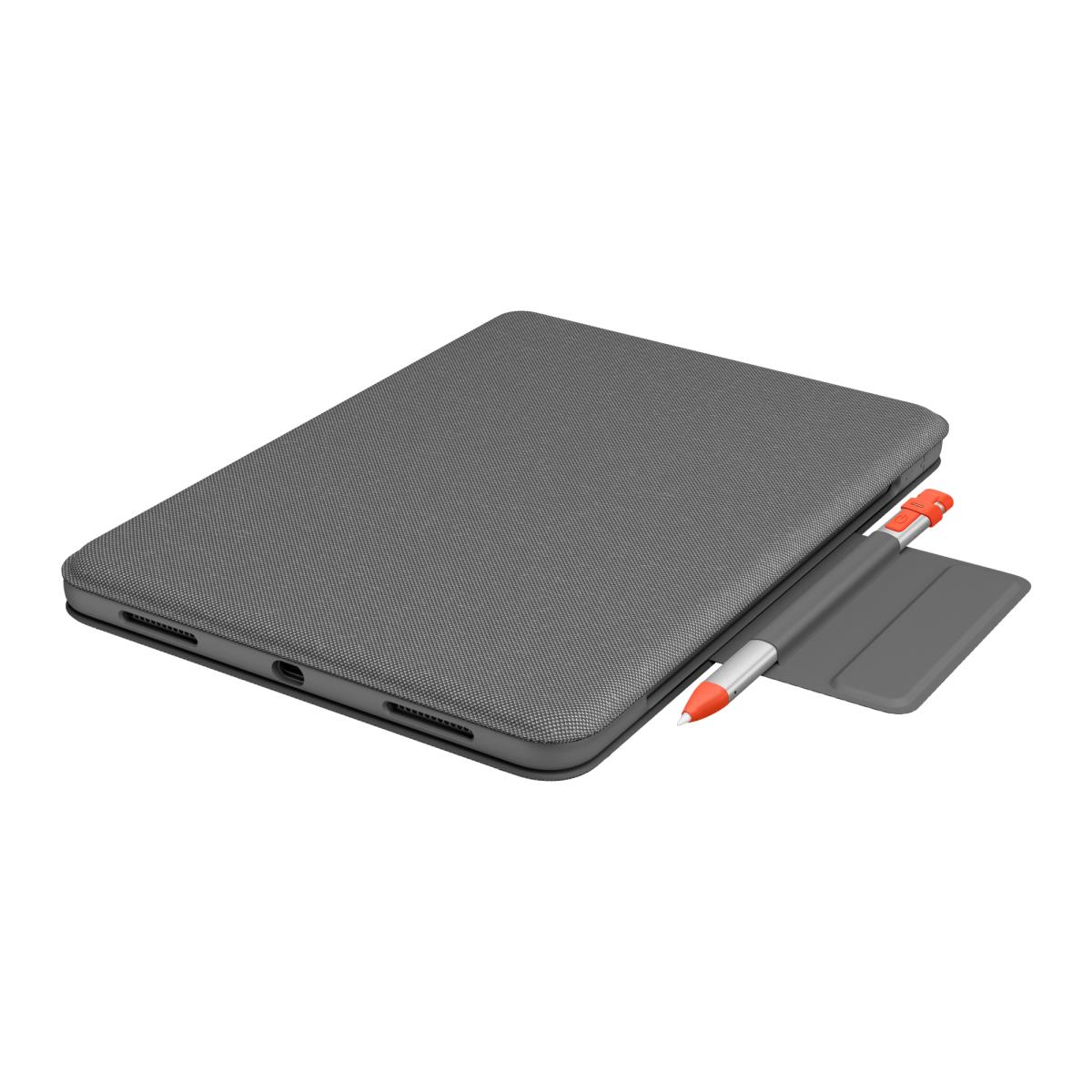 Folio Touch Backlit Keyboard Case With Trackpad Oxford Grey For iPad Air (4th Gen) Suisse Qwertz