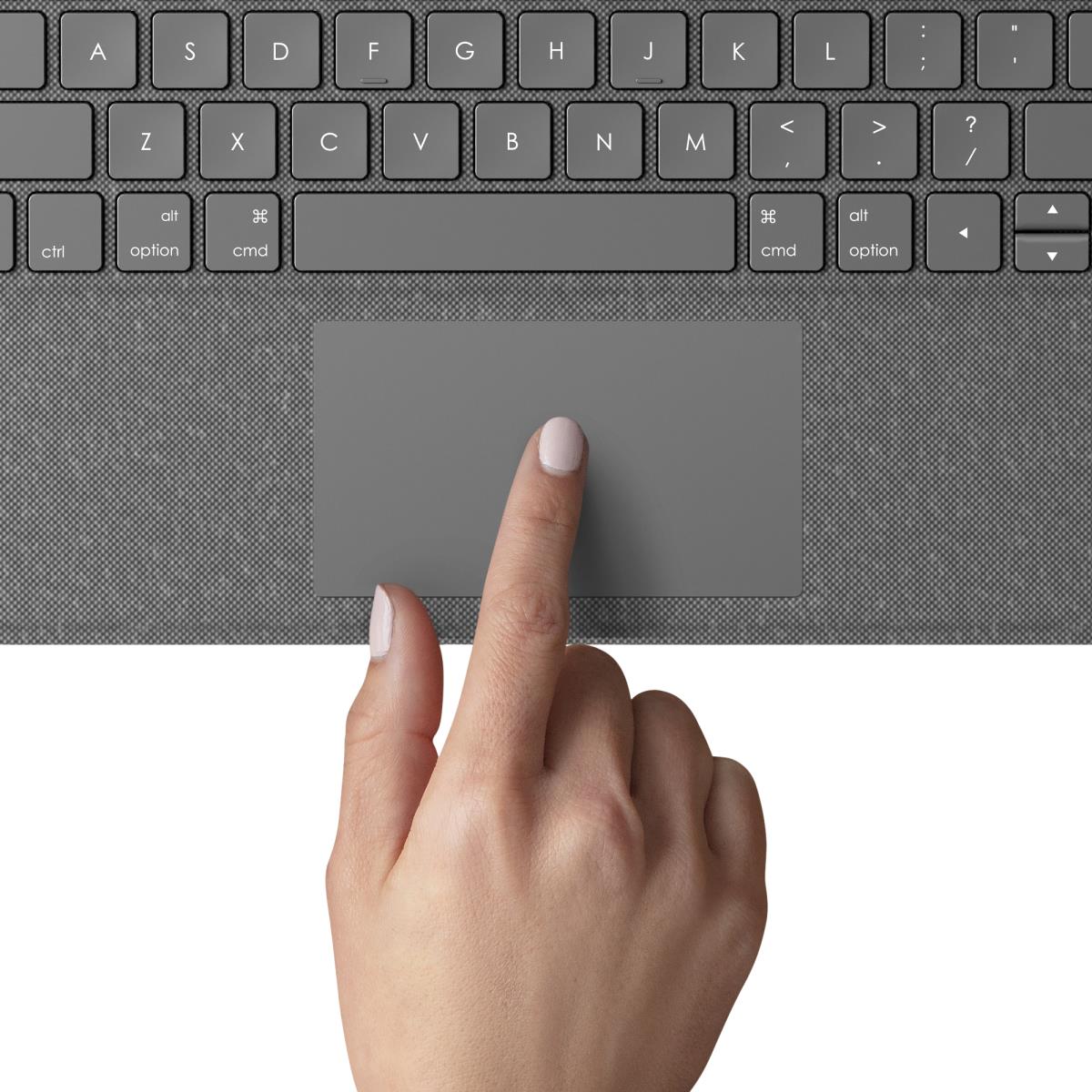 Folio Touch Backlit Keyboard Case With Trackpad Oxford Grey for iPad Air (4th gen) Deutsch Qwertz