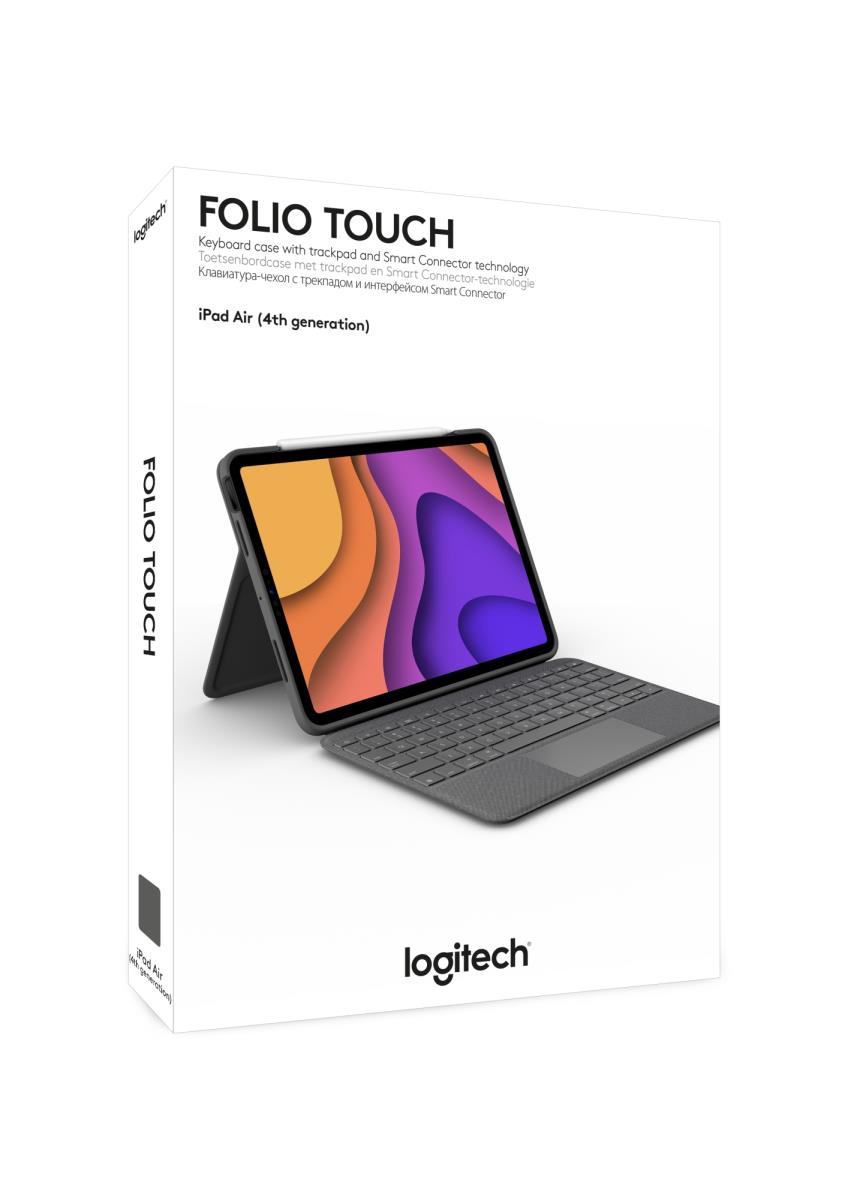 Folio Touch Case - Backlit Keyboard with Trackpad - for iPad Air (4/5th Gen) - Oxford Grey - Azerty French