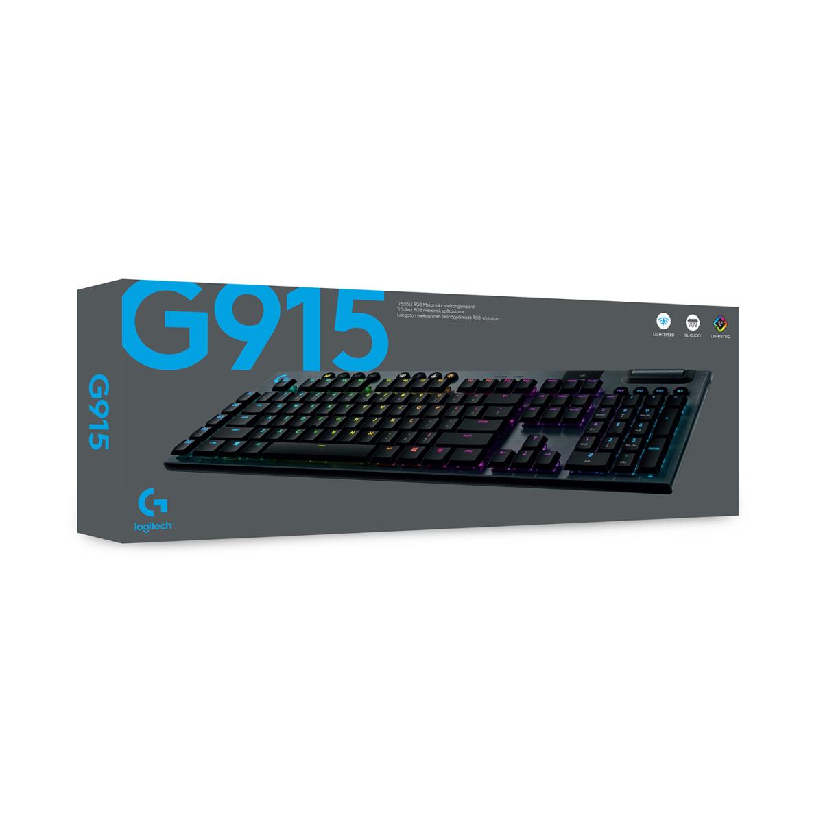 G915 Lightspeed Wireless RGB Mechanical Gaming Keyboard - Black - Qwertz Us
