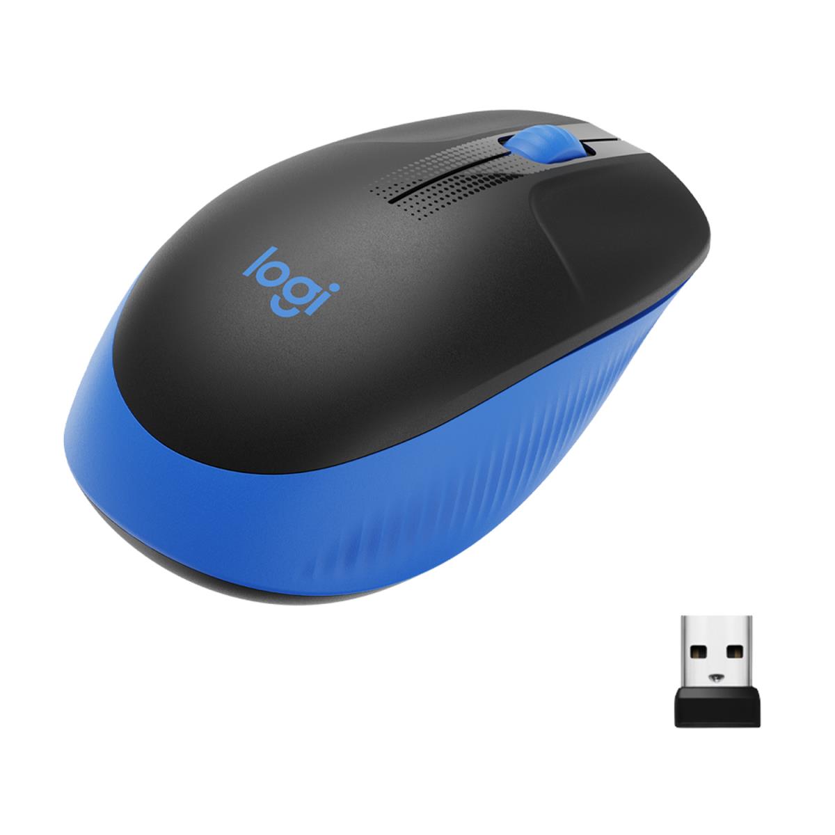 M190 Full-Size Wireless Mouse Blue