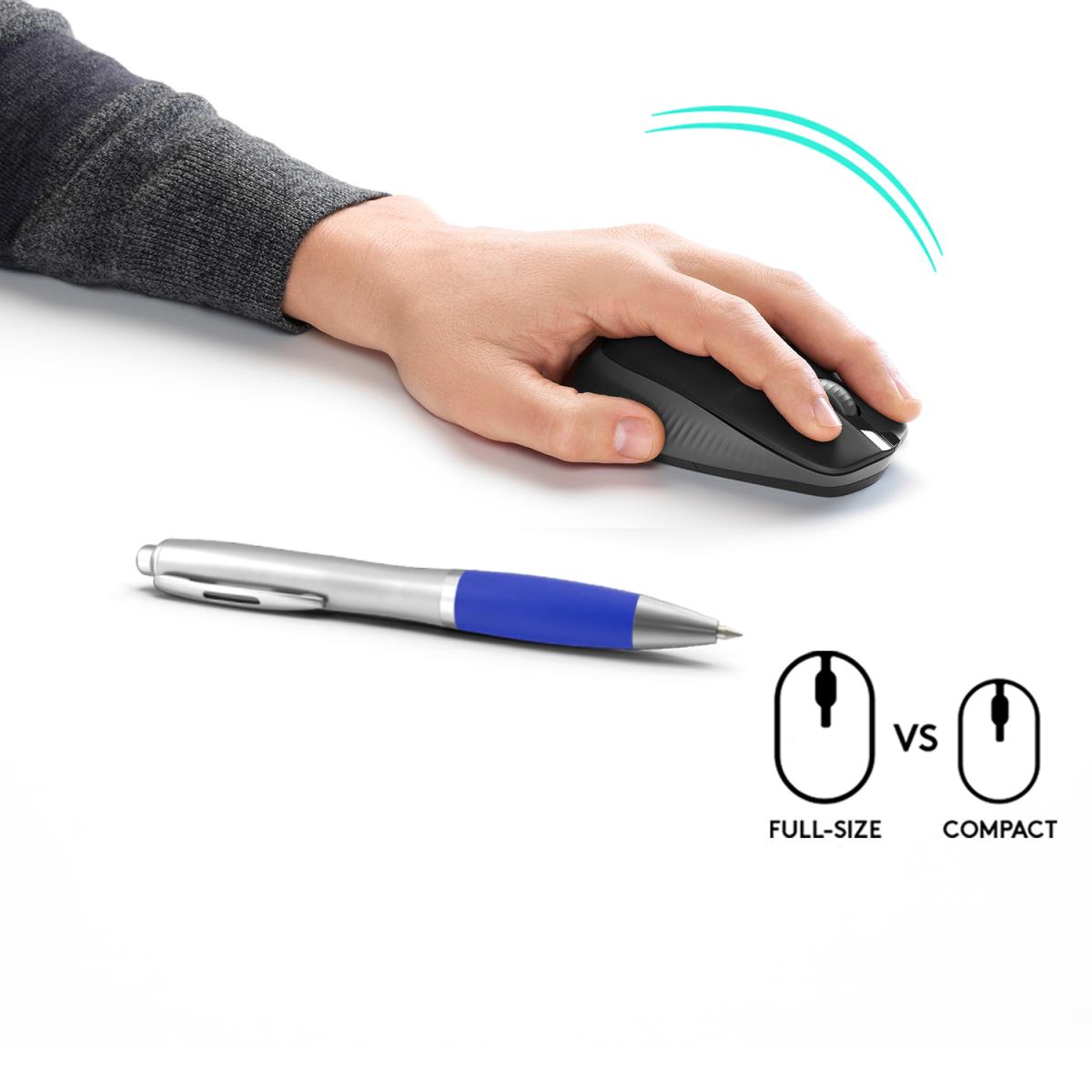M190 Full-Size Wireless Mouse Charcoal