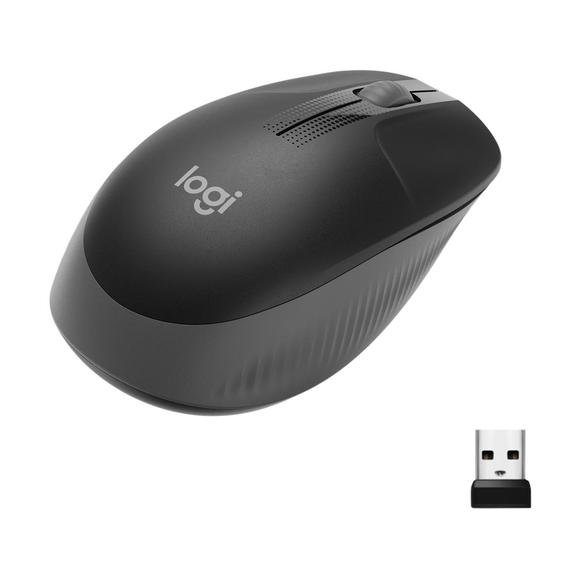 M190 Full-Size Wireless Mouse Charcoal
