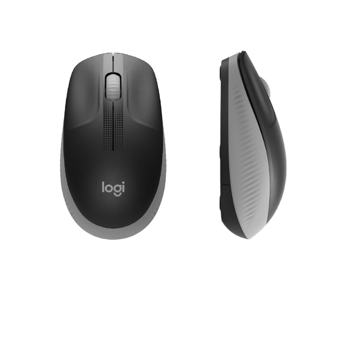 M190 Full-Size Wireless Mouse Mid Grey