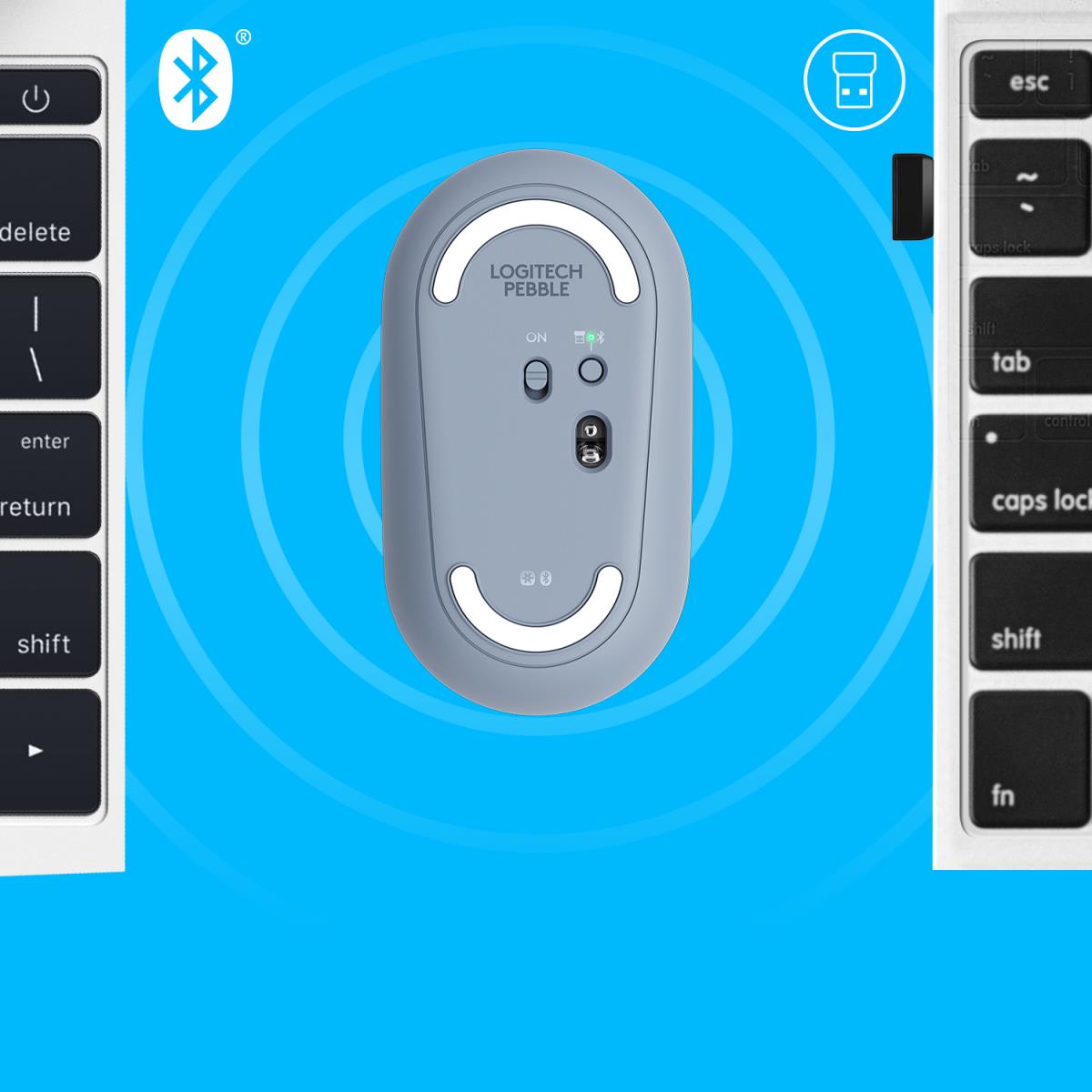 Pebble M350 Wireless Mouse Blue Grey