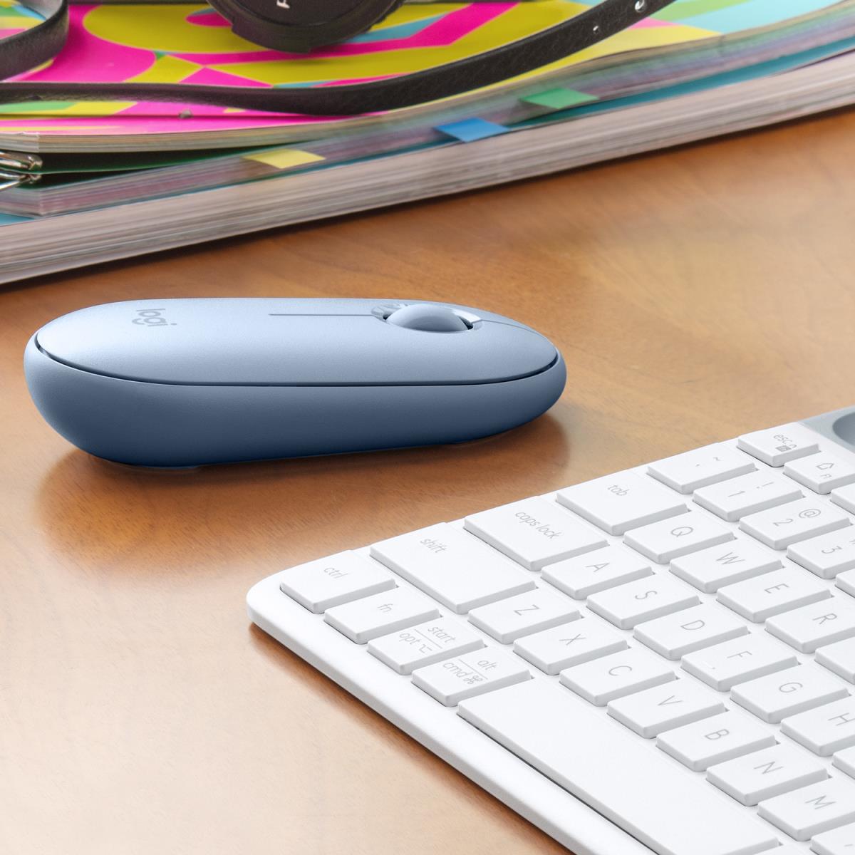 Pebble M350 Wireless Mouse Blue Grey